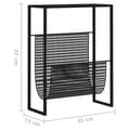 Miniatyrbillede 8 af 8: vidaXL magasinholder 35x15x45 cm stål sort -  Magasinholdere