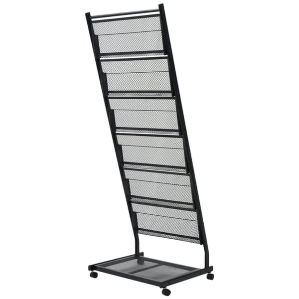 The Living Store magasinholder 47,5 x 43 x 133 cm sort A4 -  Magasinholdere