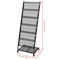 Miniatyrbillede 6 af 6: The Living Store magasinholder 47,5 x 43 x 133 cm sort A4 -  Magasinholdere