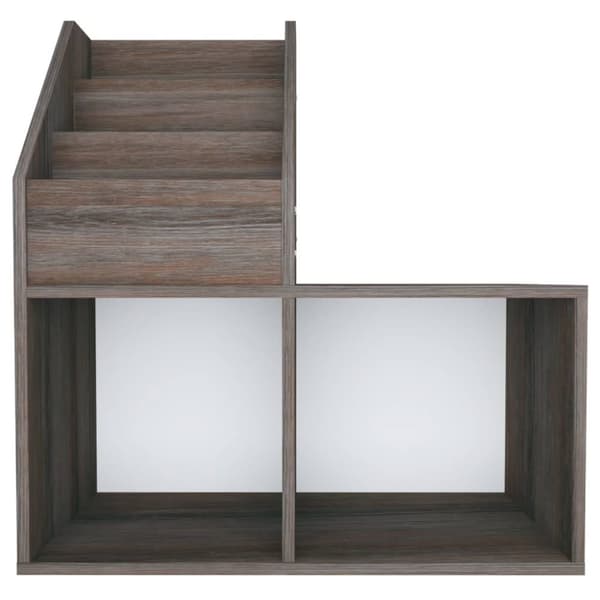 The Living Store magasinholder til børn 71x30x78,5 cm spånplade grå og sonoma-eg -  Magasinholdere