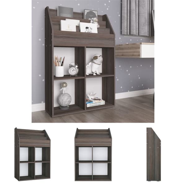 The Living Store Lasten lehtiteline Sonoma-tammi 71x30x114 cm tekninen puu -  Lehtitelineet