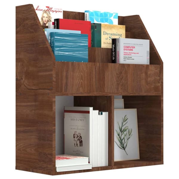 Lehtitelineet - Living Lasten lehtiteline ruskea tammi 71x30x78,5 cm tekninen puu