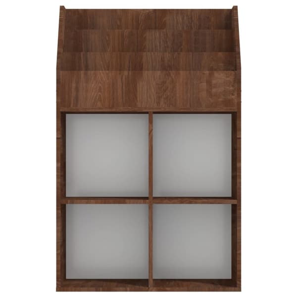 Magasinholder til børn 71x30x114 cm konstrueret træ brunt eg - Magasinholder Til Børn - Magasinholdere Til Børn - Home & Living