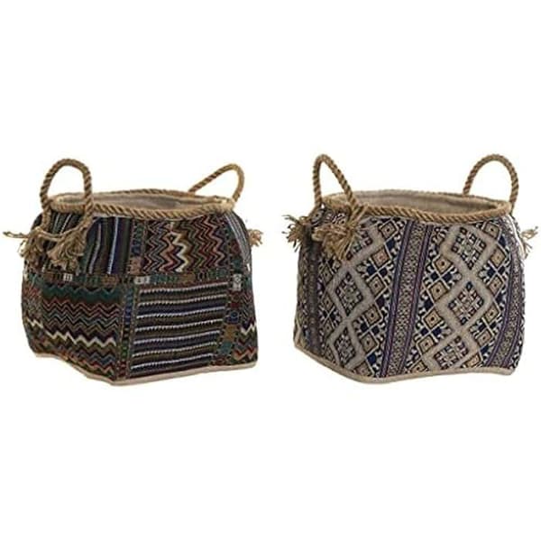 Korg - DKD Heminredning - Standard - Flerfärgad - Bomull och fiber - 30x30x30 cm