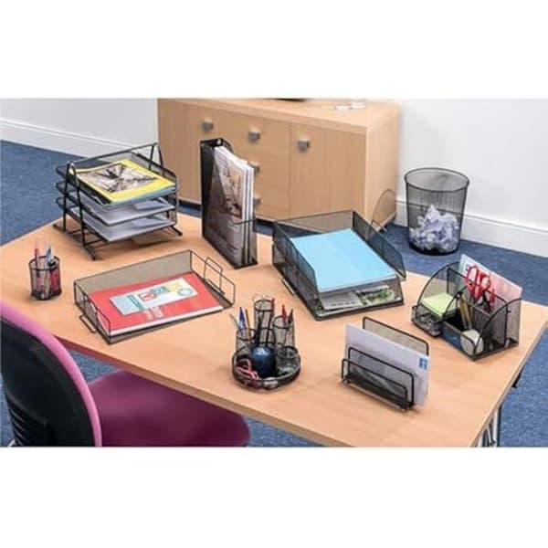 Tidningsställ - Q-CONNECT - 44059 - Svart - Plast - Kontor