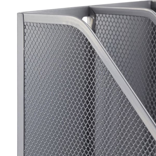 Relaxdays Tidningsställ 2 fack tidskriftshållare dokumenthållare metall A4 till C4, silver