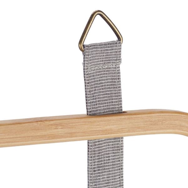 Relaxdays Vägghylla Dörrorganisatör Hängande förvaring Magasinställ Hållare 2 fickor HxBxD: 60 x 40 x 1,5 cm, Natur-Grå
