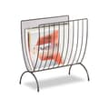 Miniatyrbild 1 av 5: Relaxdays Metalltråds tidningsställ tidningstrådar i flätad tråd HxlxB: 35 x 34 x 18 cm, svart