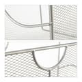 Miniatyrbild 5 av 5: Relaxdays Tidningsställ i metall-nät, tidningshållare med flätat nät, HxlxB: 27 x 39 x 17 cm, silver