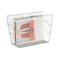 Miniatyrbild 1 av 5: Relaxdays Tidningsställ i metall-nät, tidningshållare med flätat nät, HxlxB: 27 x 39 x 17 cm, silver