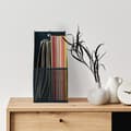 Miniatyrbild 2 av 6: Relaxdays Metallhämtare med 2 fack A4, HxBXD: 31,5x14,5x25 cm, design tidningsställ i nät, anthracite