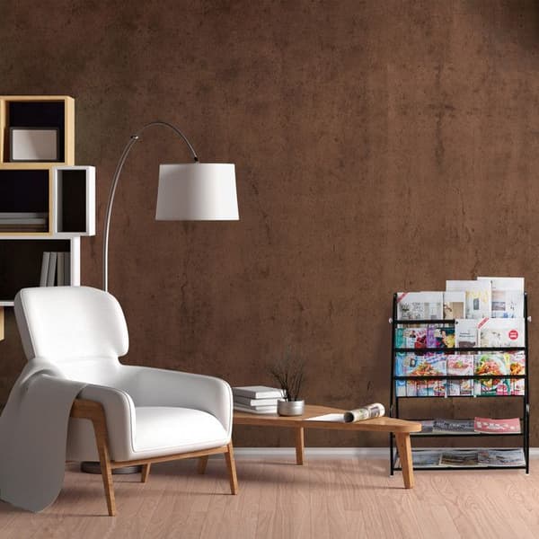 Tidningsställ - Relaxdays - Metall - 81 x 67 x 37 cm - Vit - Inomhus