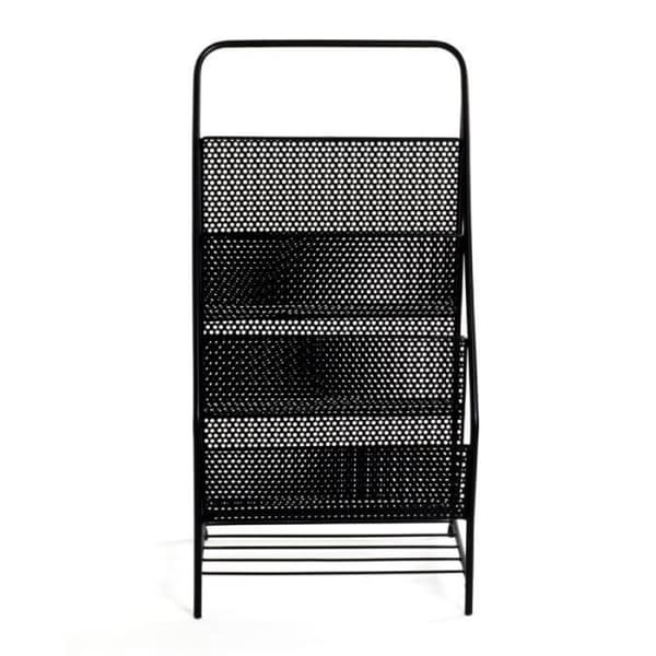 Design Metal Tidningsställ "agora" 69cm Svart - Paris Prix