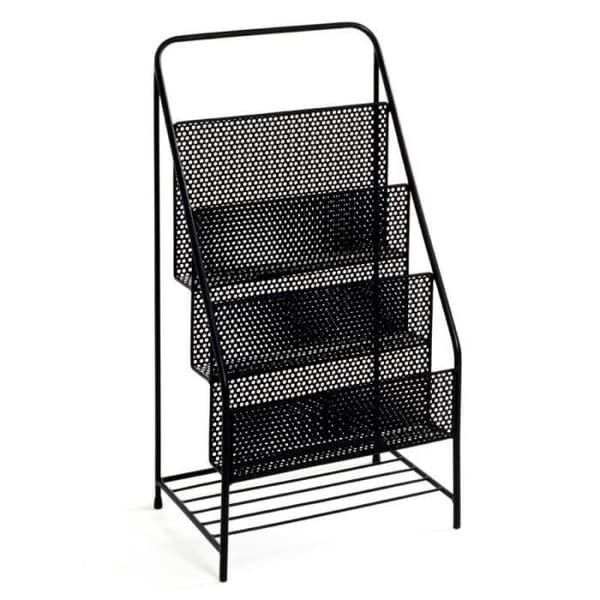 Design Metal Tidningsställ "agora" 69cm Svart - Paris Prix