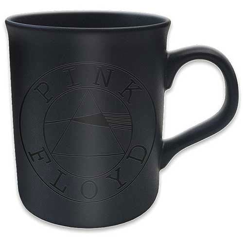 Pink Floyd Boxed Matt Mug: Circle Logo (Black on Black Matt)