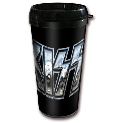 KISS Travel Mug: Chrome Logo (Plastic Body)