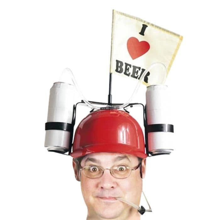 Drickshjälm och liten blå I Love Beer-flagga * Material: plast * Mått: 33,0 x 18,0 x 26,5 cm Funktioner: distribution...