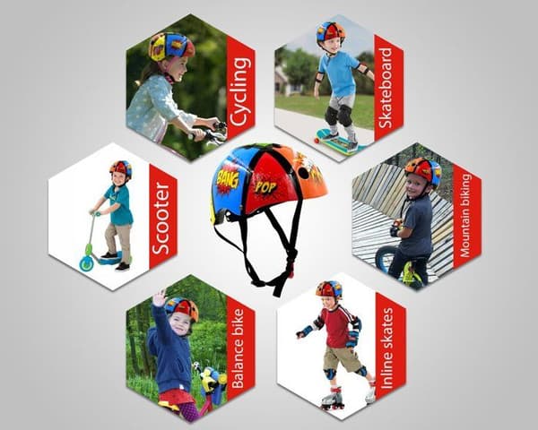 Kiddimoto komisk hjälm, liten