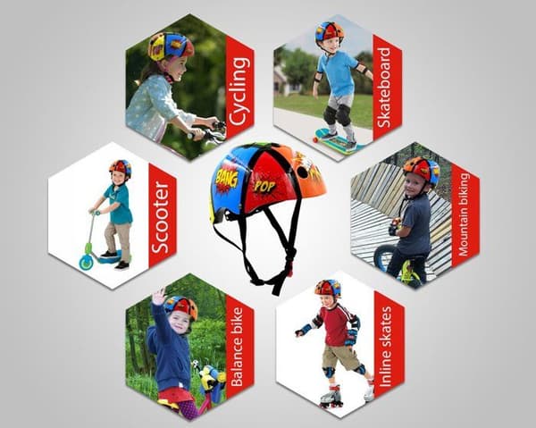 Kiddimoto komisk hjälm, liten
