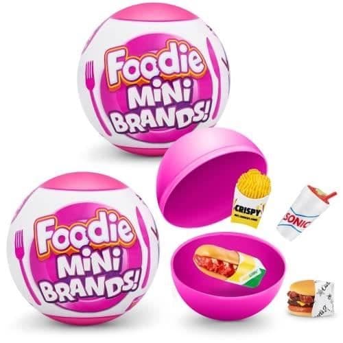 5 SURPRISE- FOODIE MINI VARUMÄRKEN PAKET MED 2 MYSTERIKAPSLAR FÖR SAMLAR
