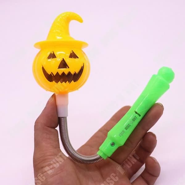 Halloween Blinkande Stick Wand Barnleksak Pojke Flicka Party Atmosfär Pumpa Head Luminous Toy