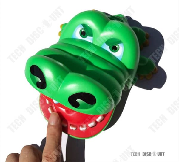 Krokodilleksak - Teknisk rabatt - Bitande krokodiltrick - 13x10cm - Plast - 2 spelare eller fler