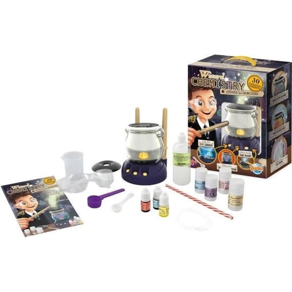 Buki wizards' kemi-kit - 30 magiska experiment - Ljus- och rökeffekter - från 8 år och uppåt