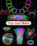 Miniatyrbild 4 av 4: Carehabi - Knicklichter - Party Light Sticks Set-100x barn- med kontaktdon- Dekoration och festtillbehör