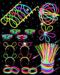Miniatyrbild 1 av 4: Carehabi - Knicklichter - Party Light Sticks Set-100x barn- med kontaktdon- Dekoration och festtillbehör