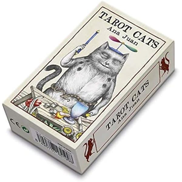 Tarot - FOURNIER - Tarot Katter - 78 kort - Illustrationer av Ana Juan - Tryckt i Spanien