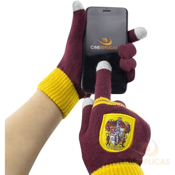 Harry Potter Gryffindor Cinereplicas Taktila handskar - Officiell licens - One Size - Röd och gul
