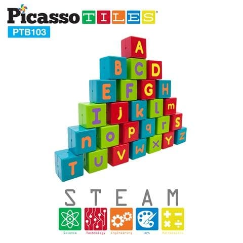 Picasso-Tiles -harjaset 103 kappaletta, juna