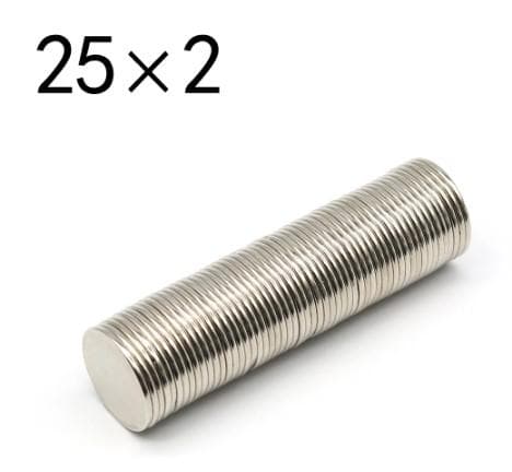5 st 25 x 2 mm Neodymium Magneter NdFe