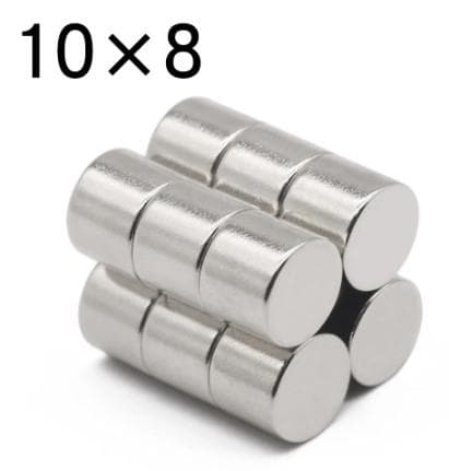 5 st 10 x 8 mm Neodymium Magneter NdFe