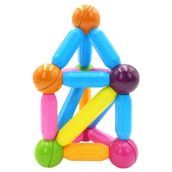 WOOPIE Magnetiska Pedagogiska Konstruktionsblock Stora Tjocka 38 st.