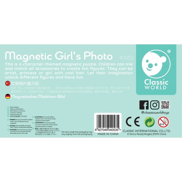 CLASSIC WORLD Princess magneettinen palapeli 44 kpl.