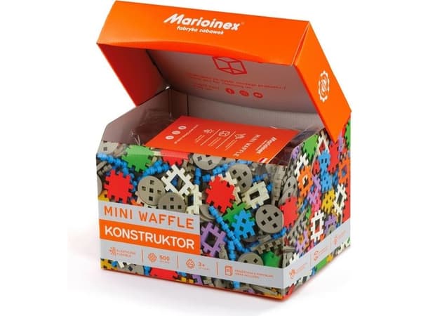 Marioinex Klocki Waffle mini 500 st Konstruktör i en låda