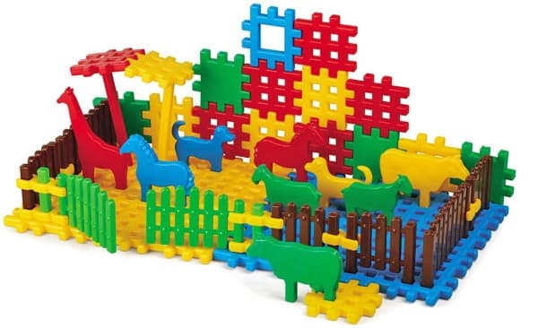 Marioinex Animal Zoo byggeklosser, 50 stk.