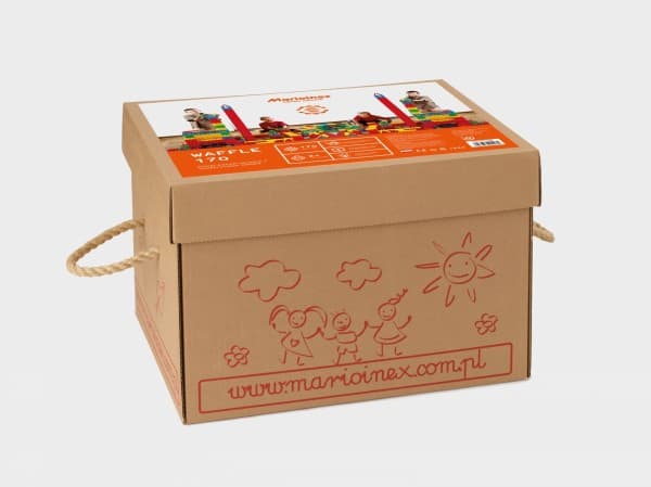 Marioinex 900284 Waffle Blocks, 170 Pieces Packed in A Carton, Multi-Colour