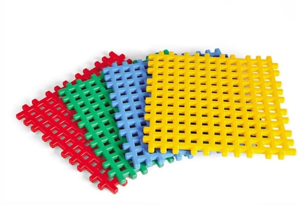 Marioinex 901076 Waffle Blocks Base, 4 Pieces, Multi-Colour