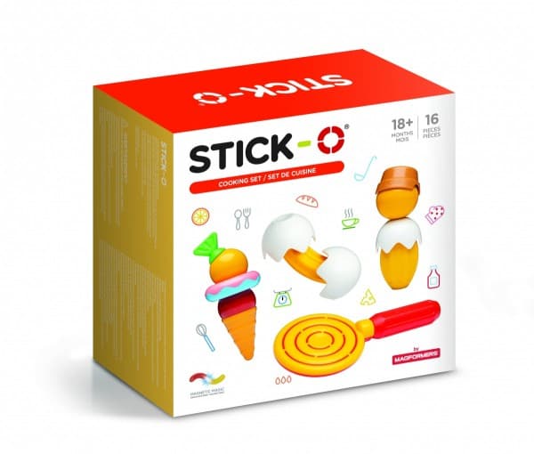 Magformers Stick-O magnetiske blokker for matlaging av 16 elementer (005-902001)