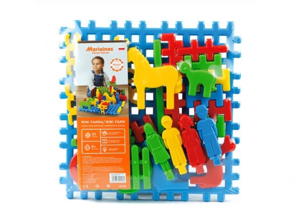 Marioinex 901182 31 Pieces Mini Farm Waffle Blocks, Multi-Colour