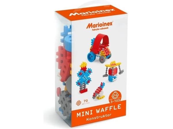 Marioinex 902806 Mini Waffle,Set of 70 Pieces Constructor Boy, Multi-Colour