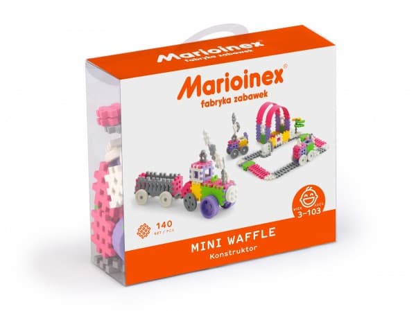 Mini Waffle Building Blocks 140 Pieces Constructor Large Pink MARIOINEX 902837