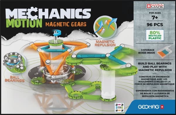 Geomag Mechanics Motion Recycled 2 Magnetic Gears 96 st.