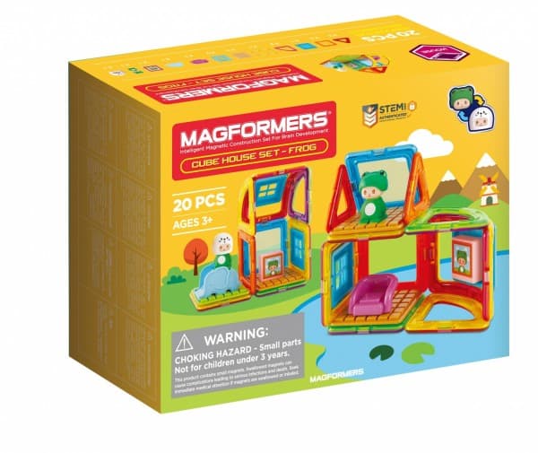 Magformers kubhus magnetiska klossar - groda