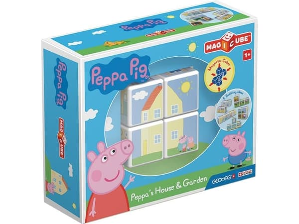 Geomag Magicube Greta Gris Hus och Trädgård 4 st.