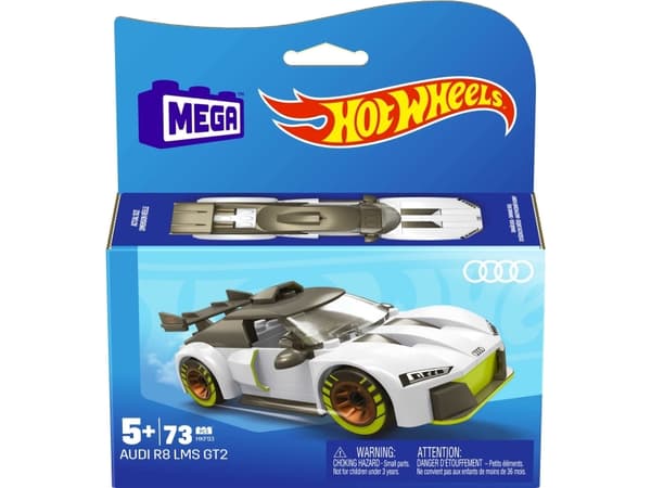 MEGA Hot Wheels Audi R8 LMS GT2, Byggsats, 5 År, Plast, 73 styck, 189,6 g