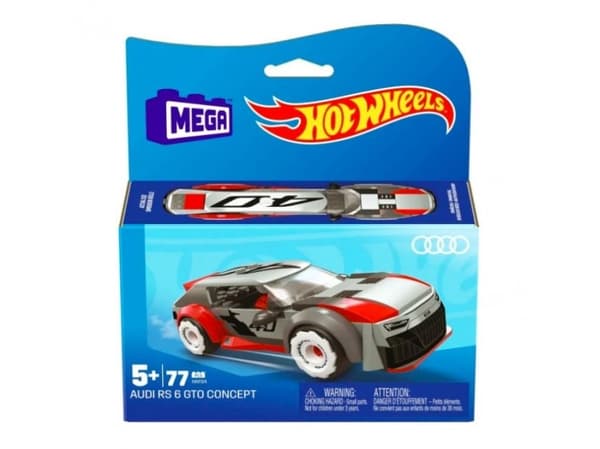 MEGA Hot Wheels Audi RS6 GTO, Byggesett, 5 år, Plast, 77 stykker, 167,5 g