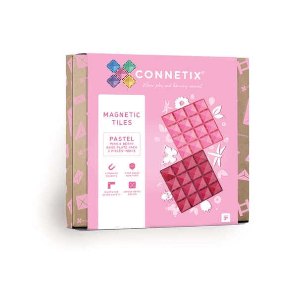 Connetix Pastel Pink & Berry Basplatta 2 Delar